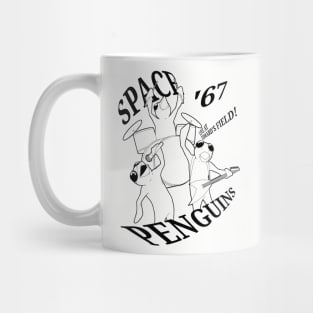 Space Penguins '67 Black Mug